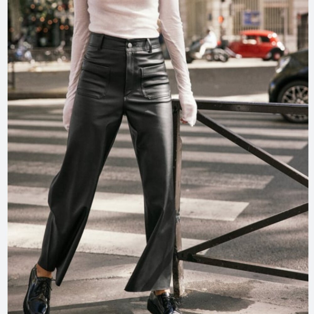 Zara faux leather pants!